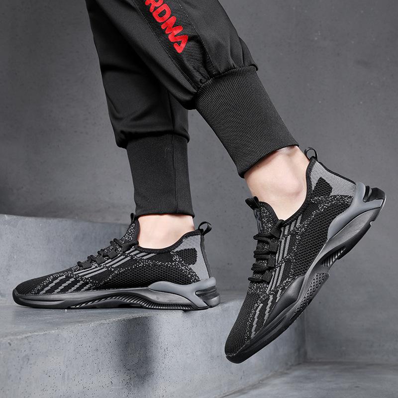 Spring and summer fly-woven men's shoes men's mesh sports shoes breathable casual shoes trendy men's Wenzhou breathable and comfortable