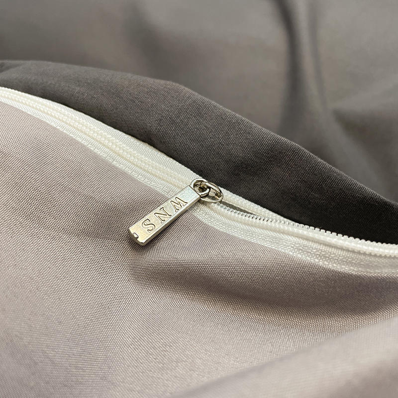 4 Pc Housse De Couette Dark Gray Color Duvet Cover Double Size Funda Nordica Cama 150 Queen/King Size Bed Cover