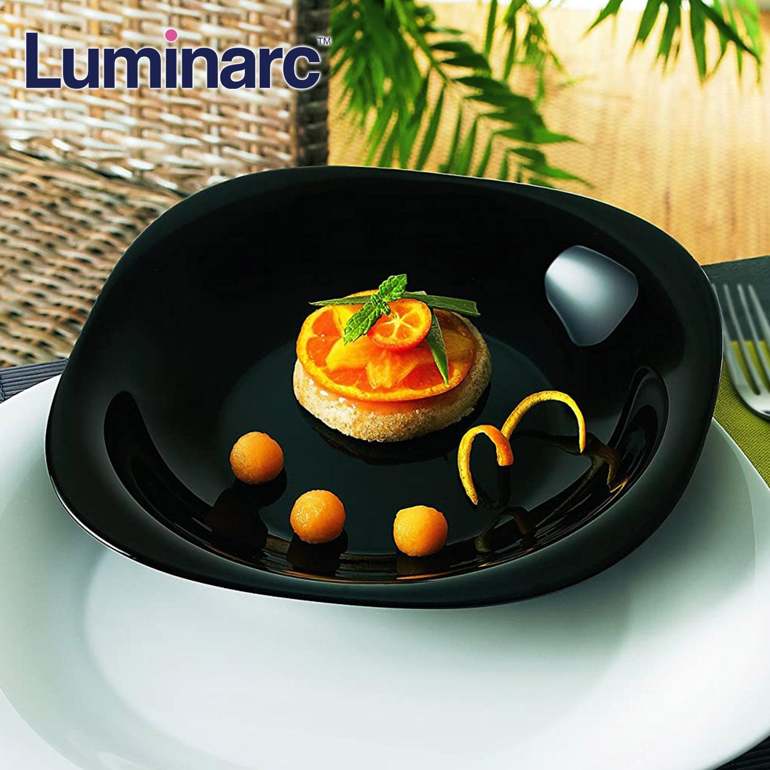 Luminarc Carine Noir Black 6pc 19cm Dessert Plate Cake Plate Set чёрный