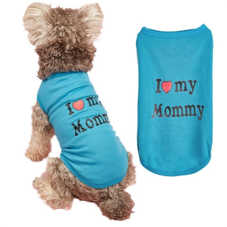1pc Dog Vest, "I Love My Mommy" Puppy T-Shirt, Summer Sleeveless Vest, Pet Clothing