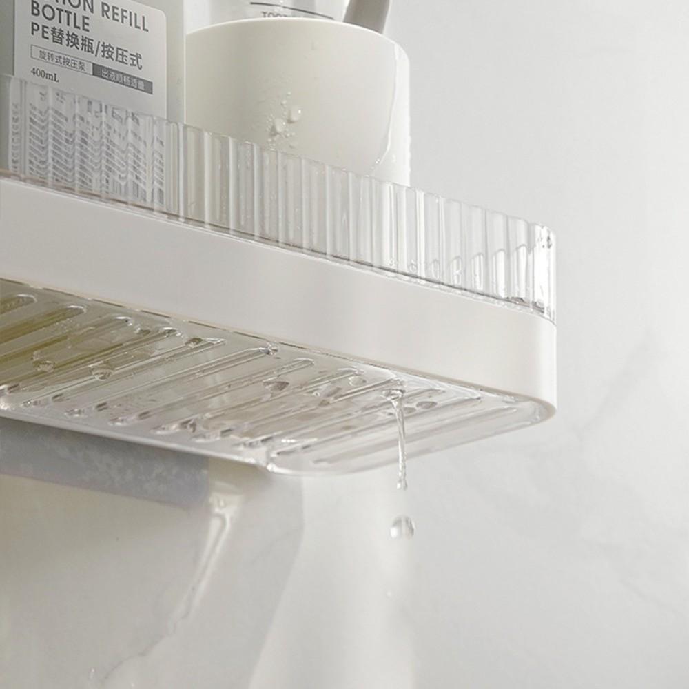 Wall Mounted Bathroom Storage Rack No Nail Bathroom Shelf Practical Toiletries Holder  Cosmetic
