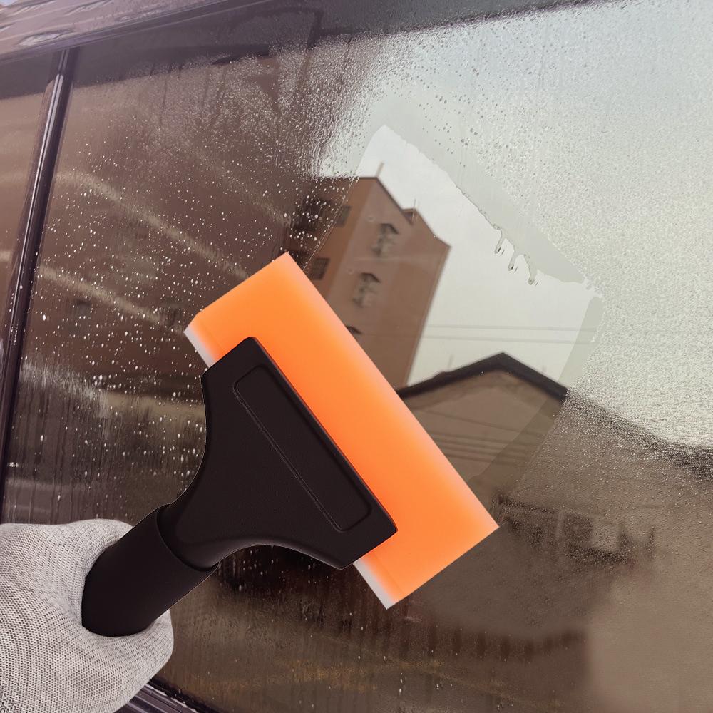 All-Purpose Long Handle Squeegee With 5-Inch 2-Layer Blade Home Car Window Wash Mirror Door Cleaning Scraper Handheld Wiper Tool