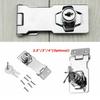 Padlock Locking Hasp Staple With Keys Padlock 2.5"/3"/4" Garage Lock Hasp Heavy Duty Locking Iron Silver New