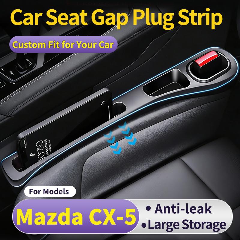 Fit for Mazda CX-5,2Pcs Car Seat Gap Filler, Leak Proof & Storage Organizer, Phone & Key Holder, No Effect on Seat Adjustment IUE2