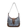 Bag Women's New Retro Imitation Denim Handheld Underarm Bag Casual Niche Design Shoulder Messenger Bag