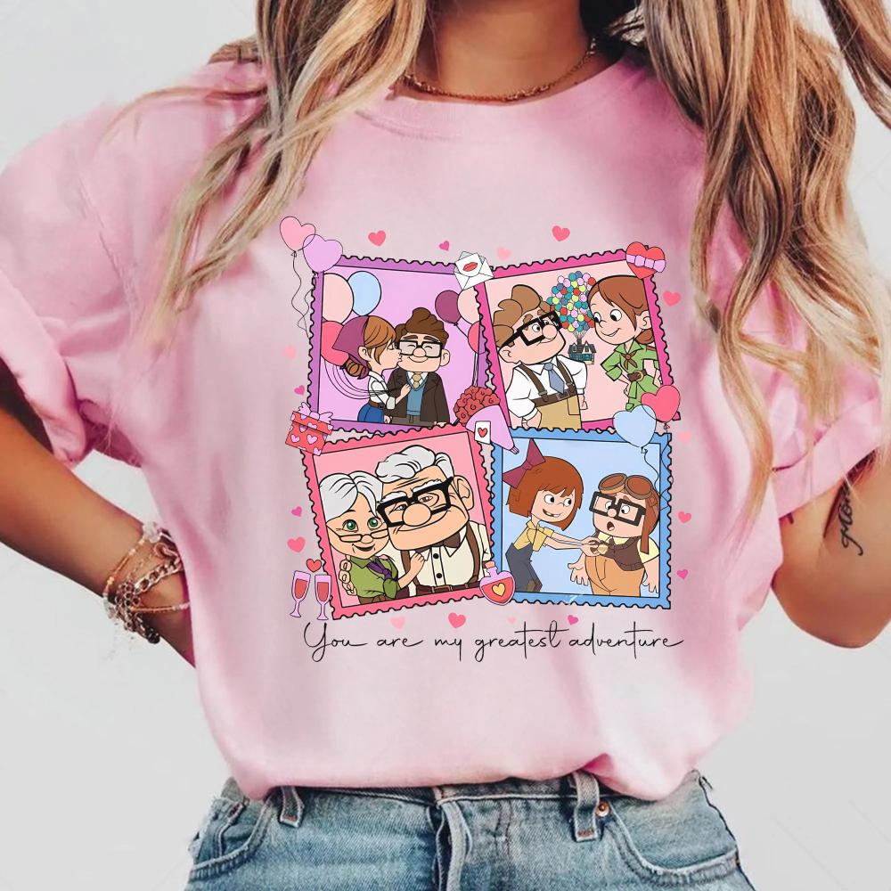 Up T Shirt Carl and Ellie T Shirt Up Movie Shirt Adventure Awaits Rainbow Balloons My Greatest Adventure Tee