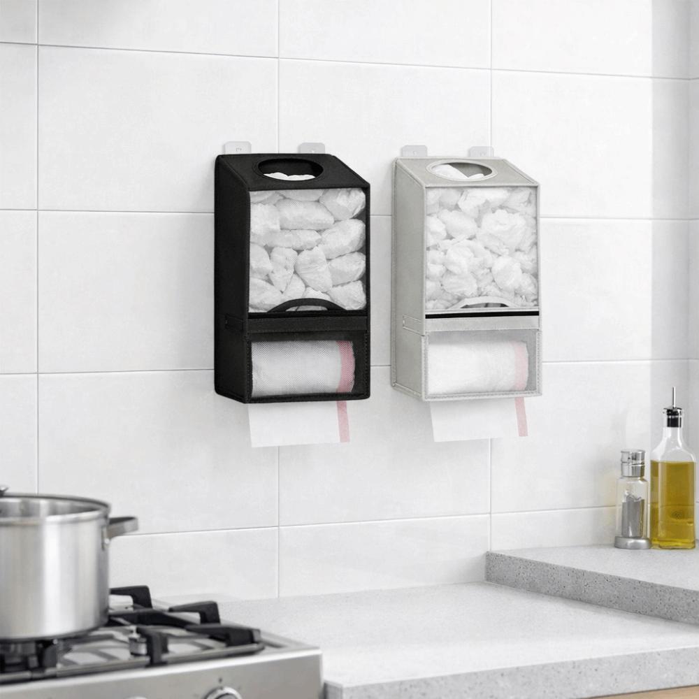 Non-woven Fabric Garbage Bag Storage Bag Wall Mounted Trash Bags Dispenser  Shopping Bags