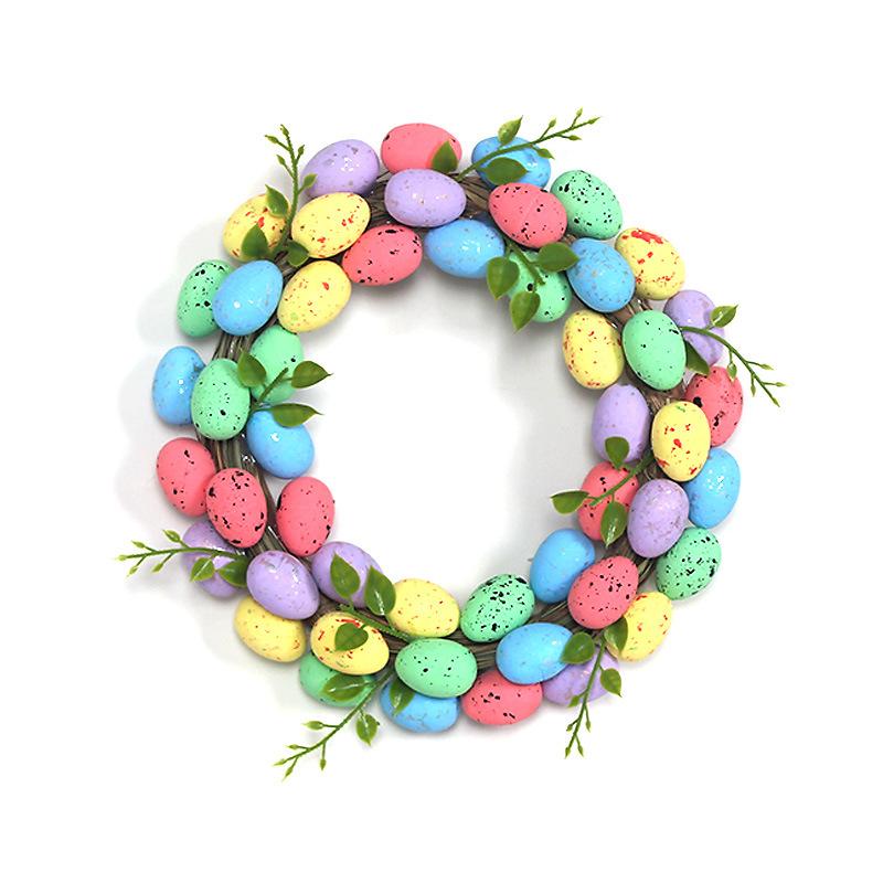 2026 Easter Garland Creative Easter Egg Element Wreath Window Door Garden Gate Decorative Hanging Holiday Party Decor Door Sign
