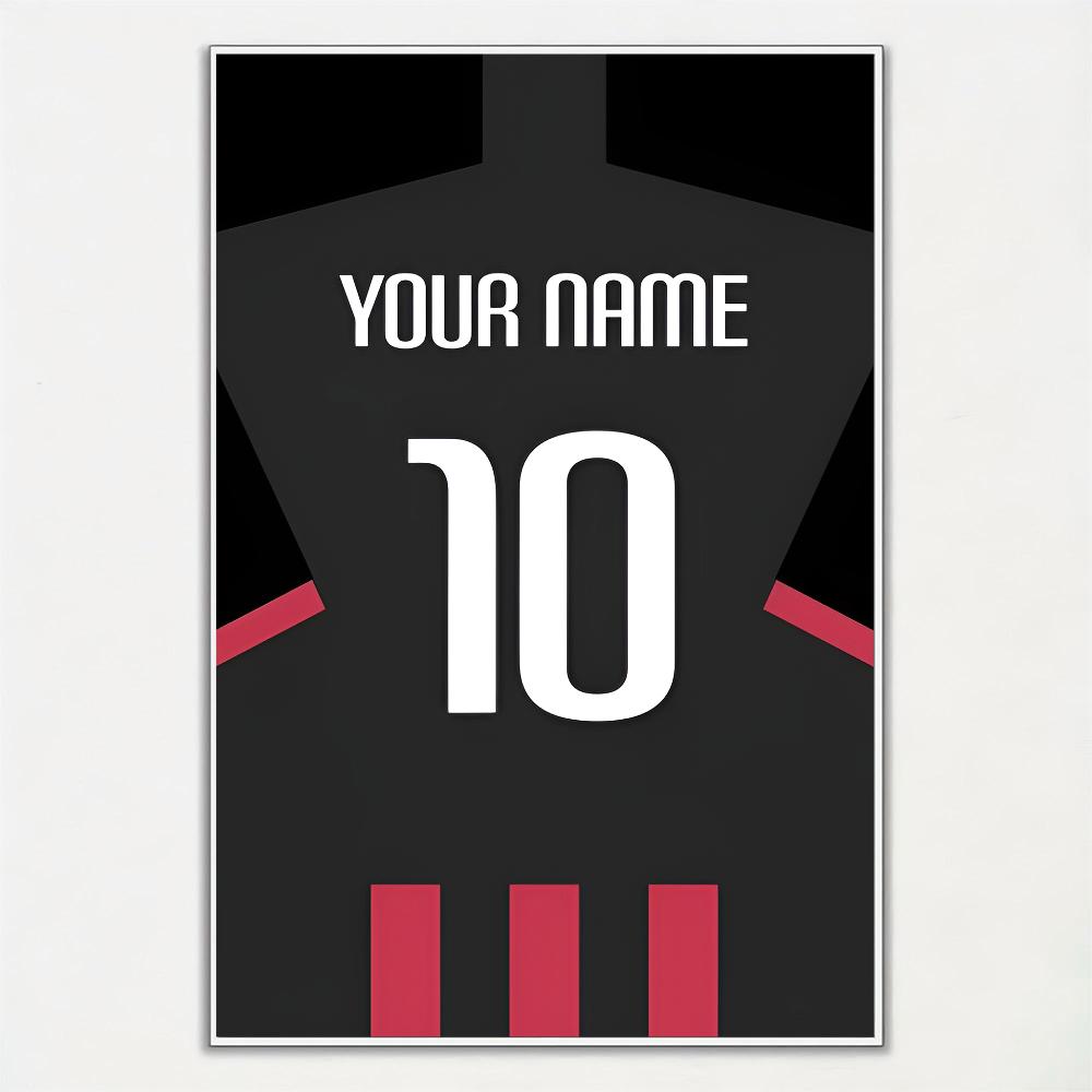 Fußballtrikot Namensposter Wohnzimmer Schlafzimmer Bar Café Kunst