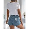 GMXIA Summer Lace-up Cutout Short-sleeved Knitted Cardigan for Vacation Crop Protection Women's Wear