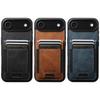 Universal Leather Phone Case with Card Holder & Stand for Apple 17 Pro Max, Google 10 Pro XL, Samsung Models