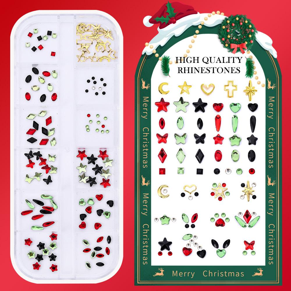 Valentine'S Day Series 12-Grid Tooth Drill Set Tooth Decoration Diy Set Y2K Trendy Tooth Diamond Jewelry