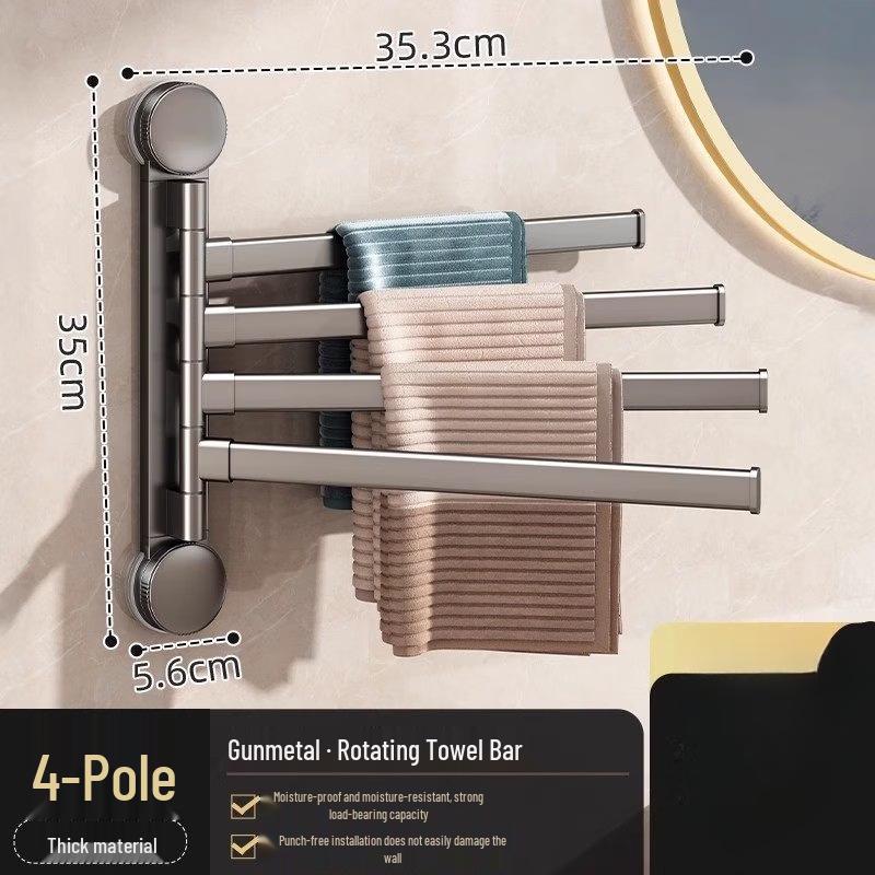 Handun Rotating No-Drill Bathroom Towel Rack