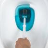 Long Handle Toilet Brush with Anti-Slip Grip, Silicone Bristles Curved Double Head Cleaning Brush for Deep Cleaning Stain