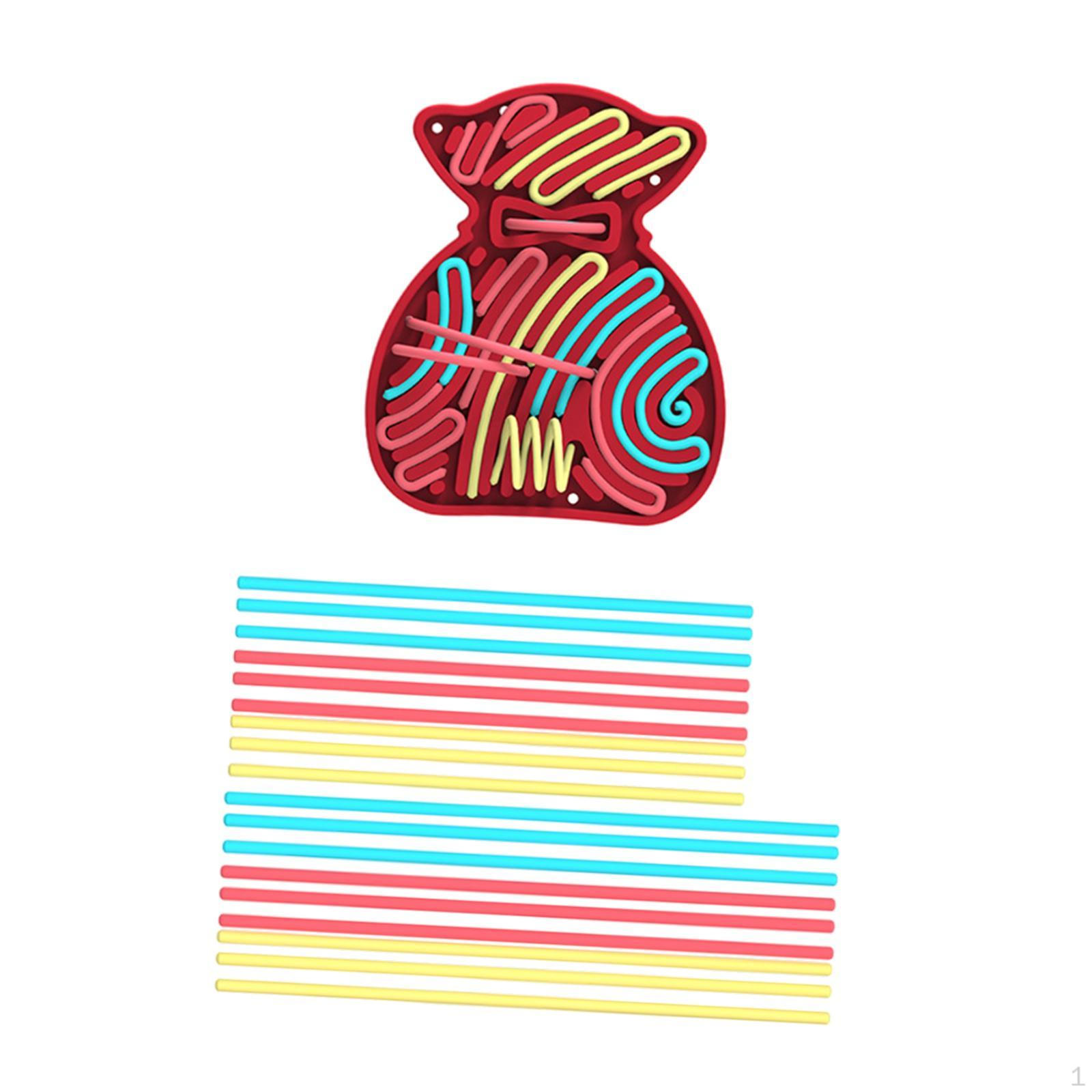 

Sensory Activity Board Double Sided Silicone Fine Motor Skill for Kids красный