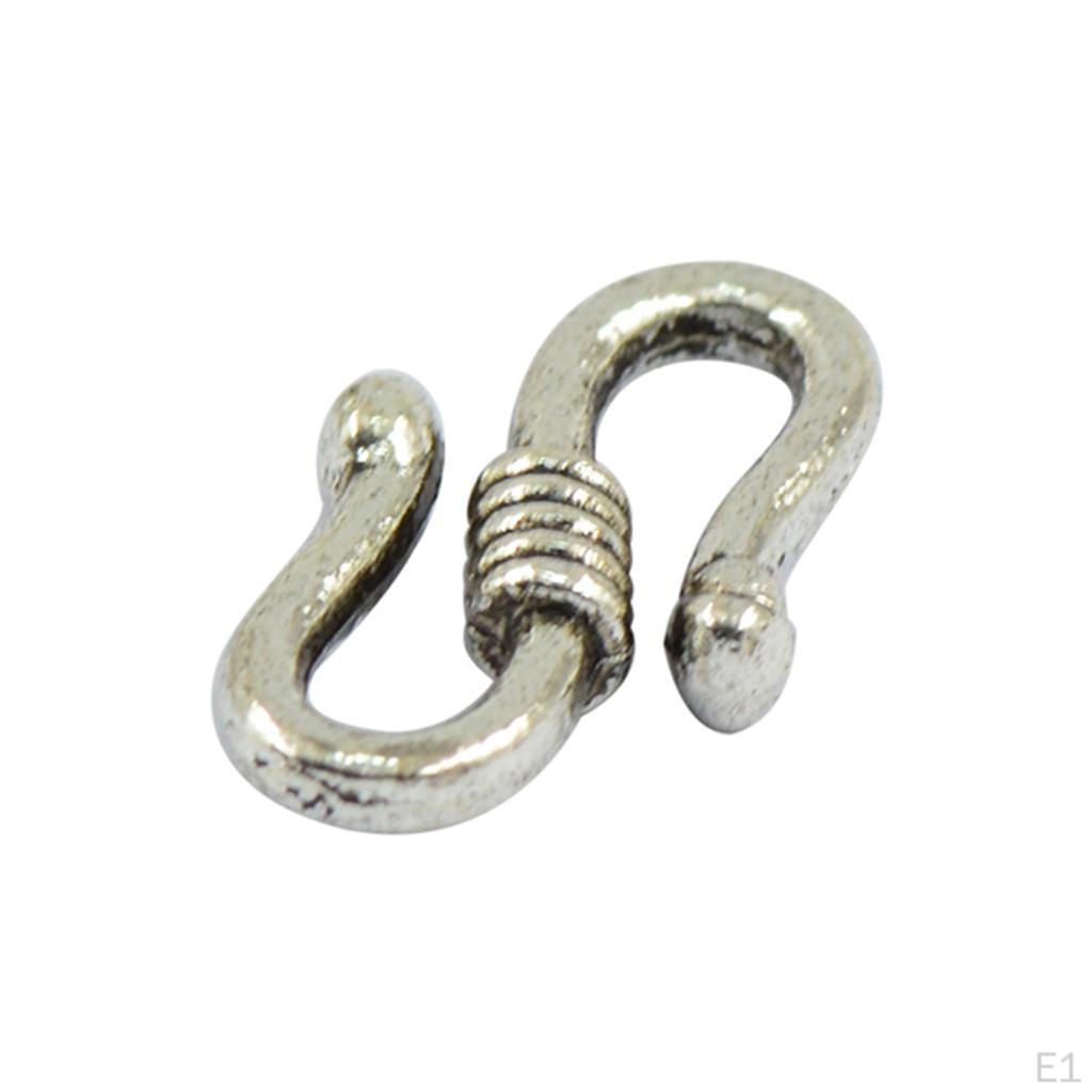 Lot De 100 Fermoirs à Bascule En Métal Couleur Argent Tibétain Pour Fabrication De Bijoux DIY, 15x8mm