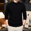 Men’s Autumn-Winter Pure Wool Machine Washable Sweater, Thickened, Half-High Collar, Warm Base Layer