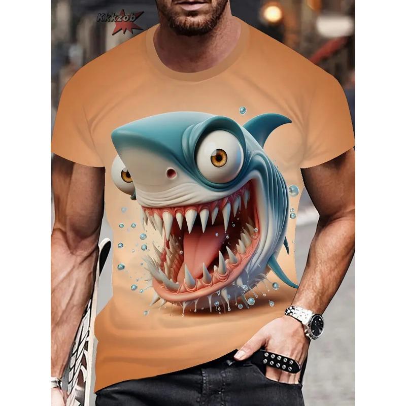 Summer Men Vintage T-Shirt 3D Printed Funny Graphic Tops Tees Male Casual