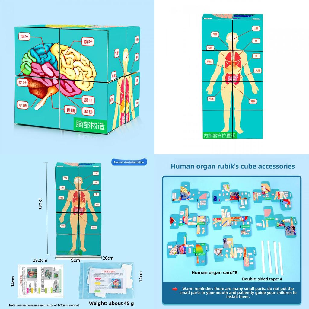 Science Experiment Human Body Organs Magic Cube For Students Educational Diy Toy