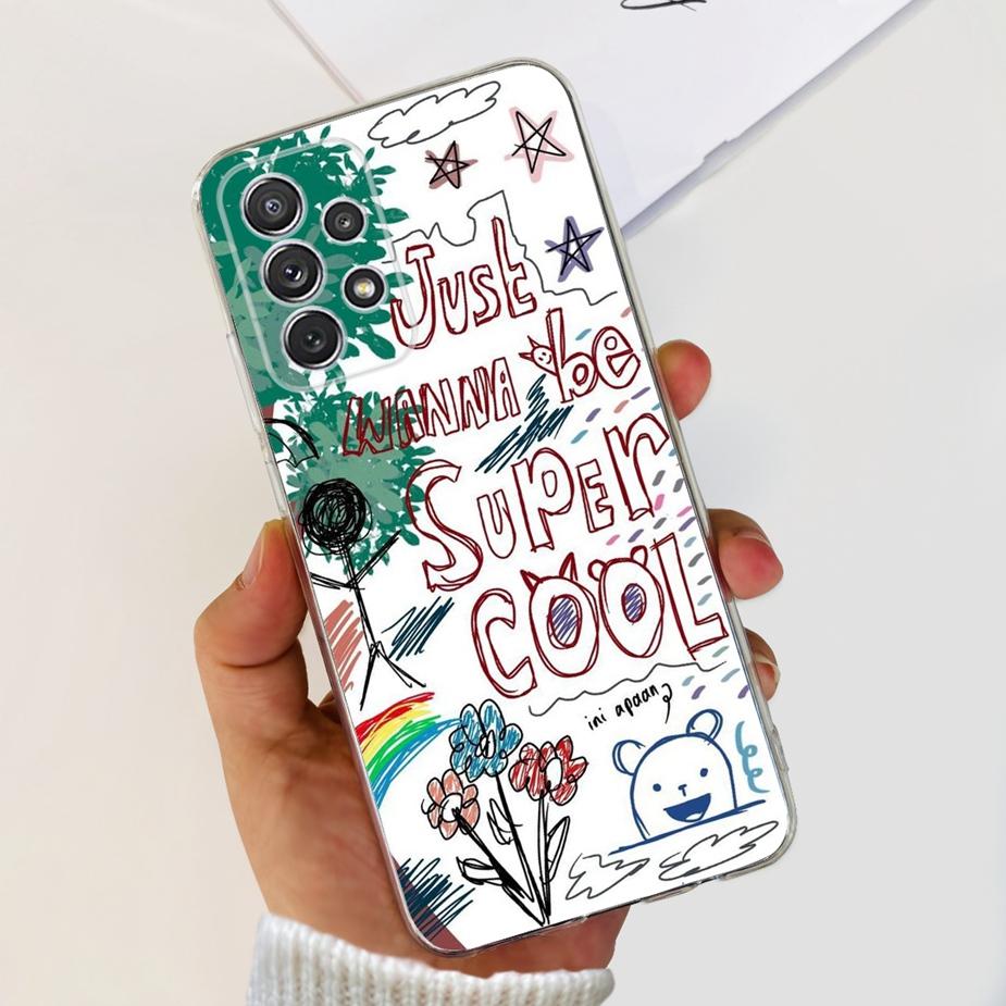 For Samsung Galaxy A32 4G Case Sm-A325F Soft Silicone Stylish Painted Cover Case For Samsung A32 A 32 5G A326B Back Cover Bumper