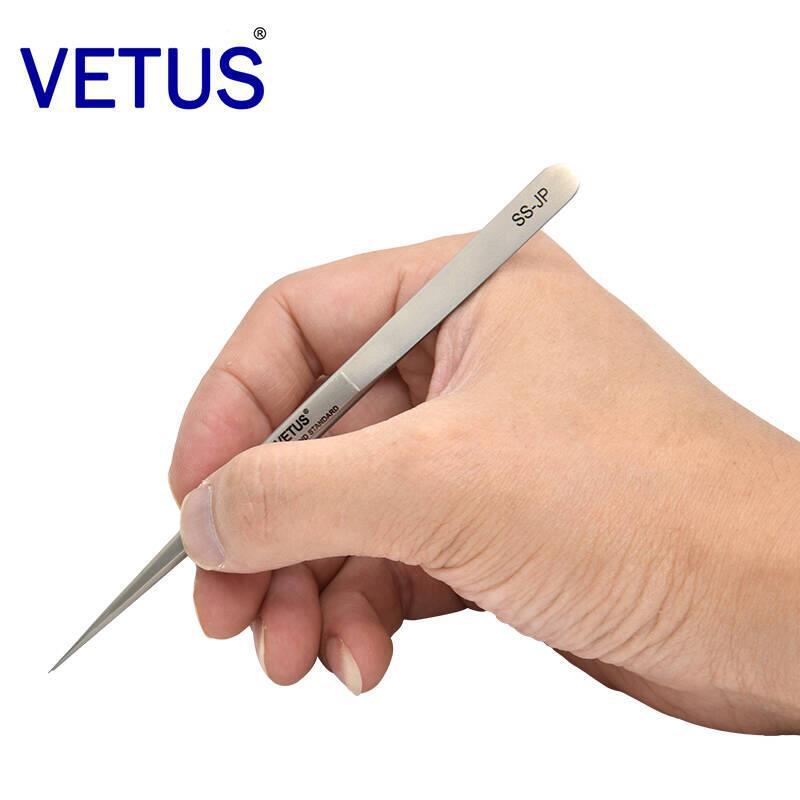 VETUS High-Precision Stainless Steel Tweezers for Circuit Boards, Watches, Electronics, and Mobile Phones