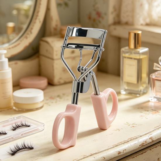 Stainless Steel Eyelash Curler with Ergonomic Handle Volumizing Precision Eye Lash Curler Natural Long Lasting Lashes Curling Tools for Women Makeup