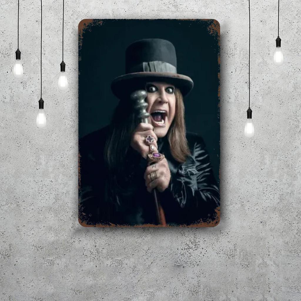Ozzy osbourne Dekorationsposter Vintage Blechschild Metallschild Dekorative Plakette für Pub Bar Man Cave Club Wanddekoration