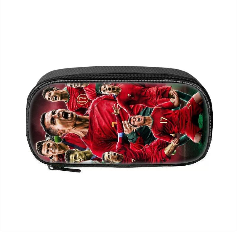 Astuccio con Motivo Ronaldo trousse da trucco CR Stella del Calcio Porta Penne Studente Grande Capacità Sportivo Cancelleria Scolastica Astuccio Portapenne con Zip