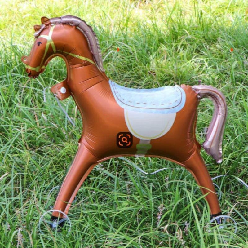 1Pcs Pet Pony Birthday Farm Party Theme Balloons Horse Birthday Party Decor Aluminum Film Ballons Baby Shower Photo Props