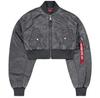 Women's Alpha Industries MA-1 Vintage Cropped Bomber Jacket Gray