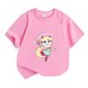 Kids Boys Girls Crew Neck Short Sleeve 100% Cotton T-Shirt, Cute Cartoon Magic Girl Print Casual Tees for Daily Wear Home School Summer Outfit