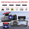 2025 Neue Dual-Objektiv-Dashcam für Autos, 4K-Auto-DVR mit 1080P-Rückansichtskamera, Videorecorder, GPS, WLAN, Autokamera, Nachtsicht, Blackbox-Monitor