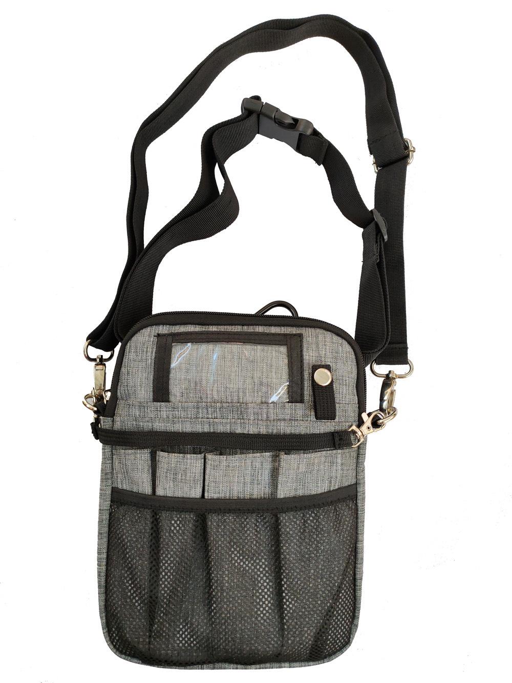 

Nurse Tool Shoulder Bag Multifunctional Medical Work Waist Pack for Healthcare Workers Storage Organizer Bag сірий