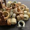 TXY47 Natural Xiuyan Jade Veined Red Earth Blue Thumb Ring