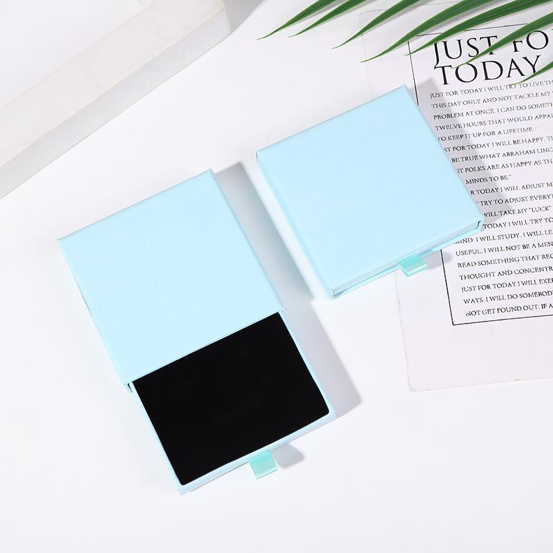 10x10x2cm Schmuck Halsketten Box 16 Farben Quadratisch Ausziehbarer Stil Reise Schmuckbox Aufbewahrungs Organizer Überraschungsgeschenk Verpackungsbox