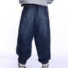 Herren Weitbein Übergröße Jeans Herren Locker Skate Hosen Übergröße Hip-Hop Freizeit Hosen