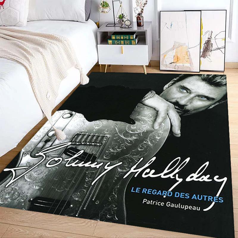 Johnny Hallyday: Life Death carpet Suitable for all seasons floor mats Dormitory decoration Protective pad Fashion