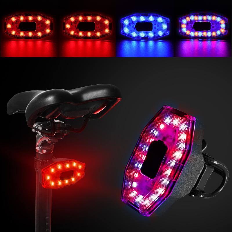 BUCKLOS Multicolor Bicycle Lights LED Bicycle Rear Lights Road Mountain Bike Taillight Cycling Warning Lamp Riding Lantern