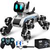 SIMREX Robot Dog RC Stunt Car Toys - Gesture Sensing Remote Control Car with Mecanum Wheels, LED Eyes, 3 Sound Effects, Birthday Gift for Kids Boys