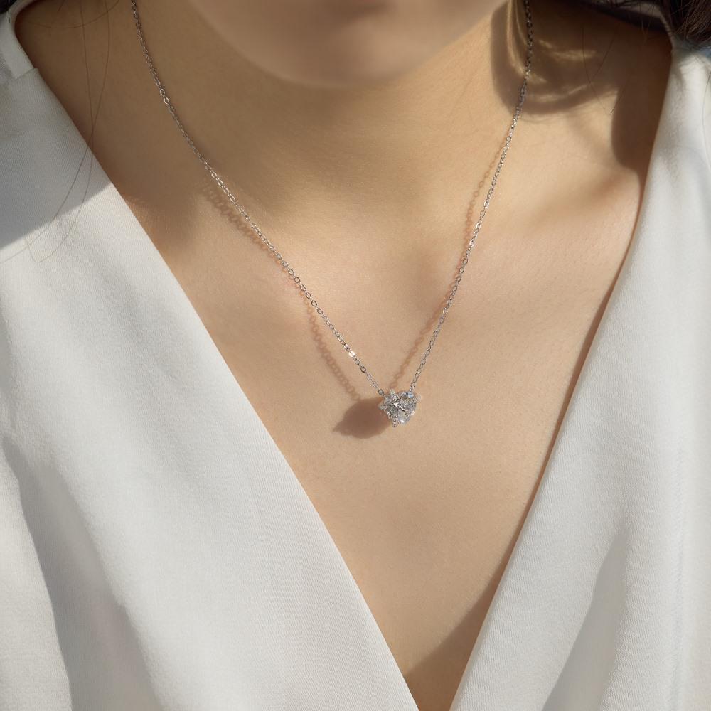 S925 Sterling Silver Women's Ring with Heart Pendant - Japanese & Korean Light Luxury, Exquisite Fairy Style.
