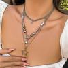 3pcs/set Layered Star Necklace Silver Hollow Star Pendant Neck Chain Fashion Neckwear Jewelry Gift for Women and Girls