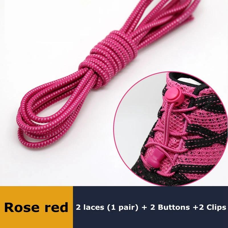 Lacci Elastici Senza Nodo per Scarpe Quick Lock Rotondi in Gomma Regolabili Elastici Pigri per Scarpe da Ginnastica Scarpe da Corsa Sportive