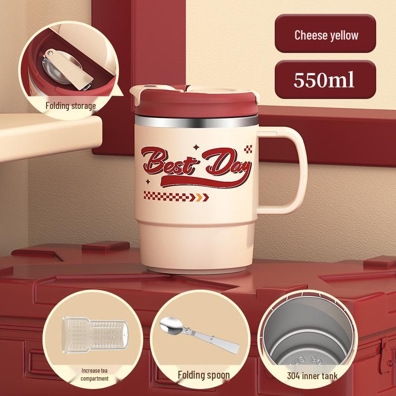 304 Double-Layer Stainless Steel Travel Thermos Mug