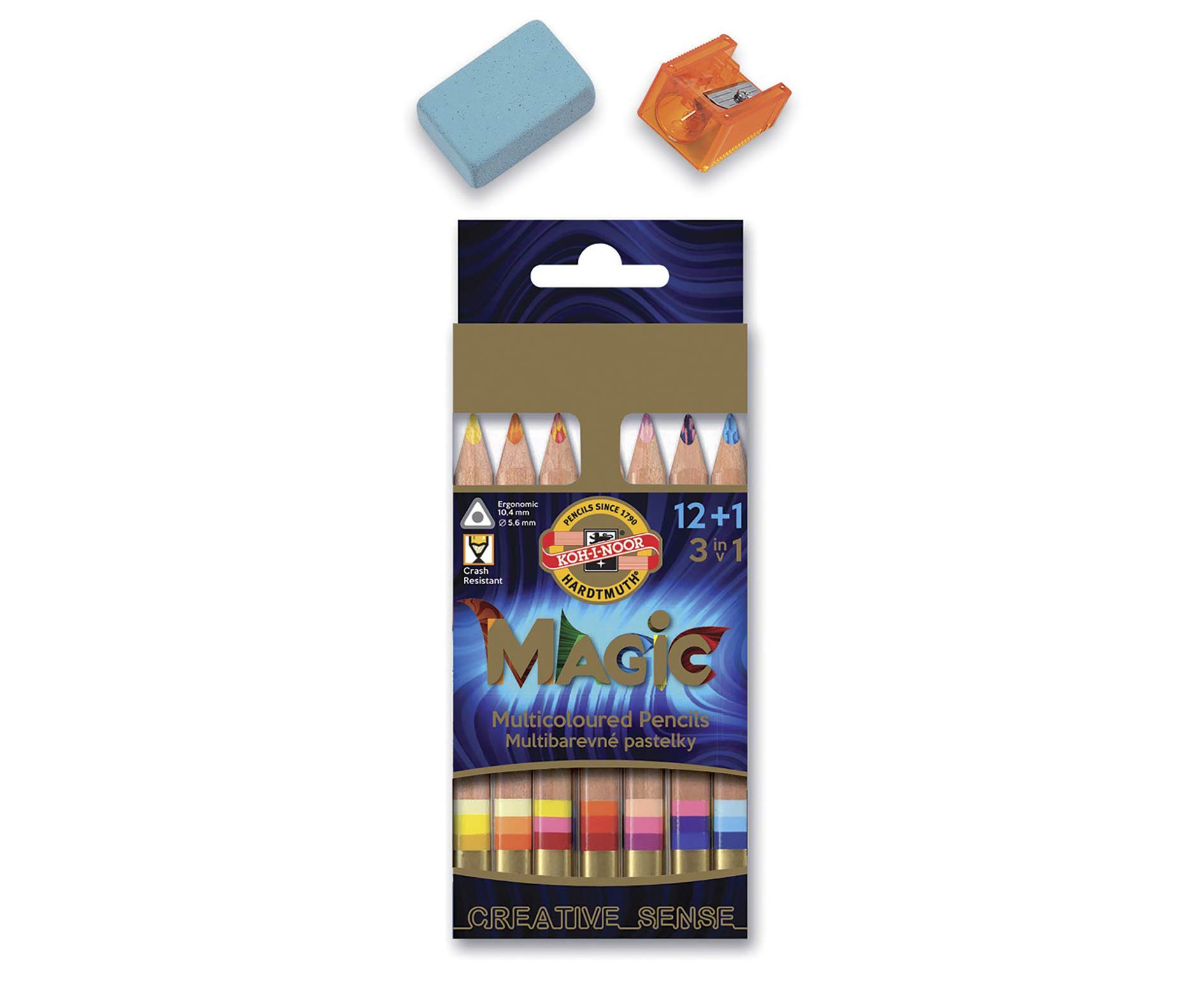 

Цветные карандаши Kohinoor Magic Half 12 цветов набор KH3404