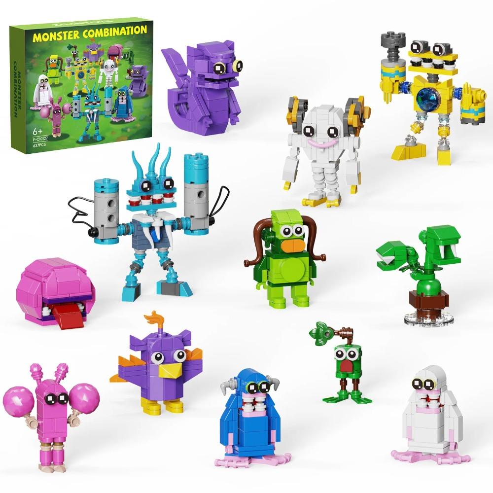 Cartone Animato Musica Sviluppa I Miei Mostri Canterini Wubbox Mostri Soprannaturali Completo con Manuale di Carta Giocattoli Blocchi da Costruzione per Bambini Regalo