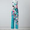 Women's Fashion Summer Sweet Loose Casual Print Retro Strappy Jumpsuit