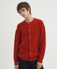 Blond9 Soft Round Neck Knit Cardigan_Deep Red