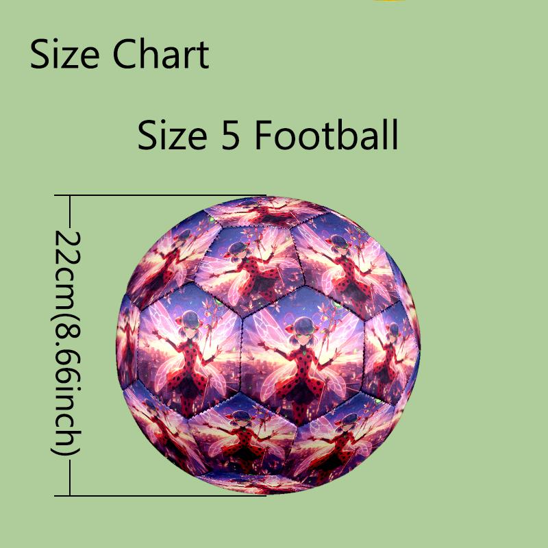 Size 5 Soccer Ball - Outdoor Sport Football with Ladybug Pattern, Ideal Gift for Birthdays, Christmas, Father's Day, Graduation