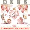 Party Backdrop Birthday Rose Pink Elegant Photo Background Front Door Decor