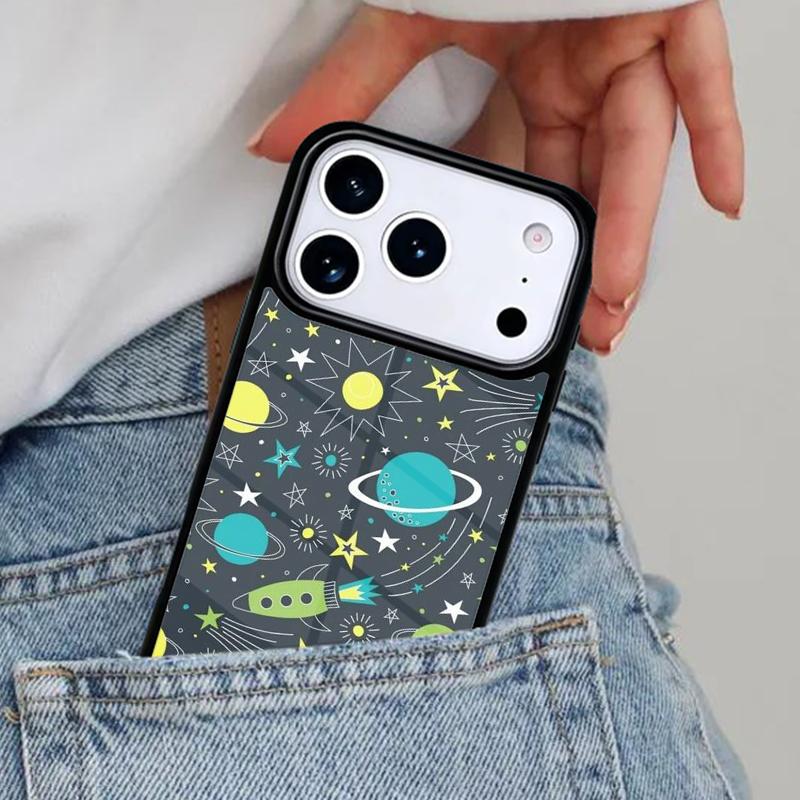 Planets and Comets Phone Case for iPhone 17ProMax 12 13 14 15 16e 17 Pro Max Plus Air Cover